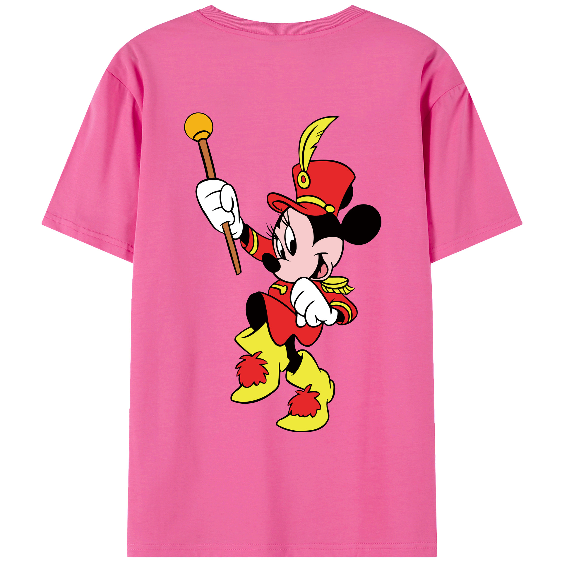 （画像用） ミッキーマウス Mickey Mouse レディース半袖Tシャツ(バックプリント)